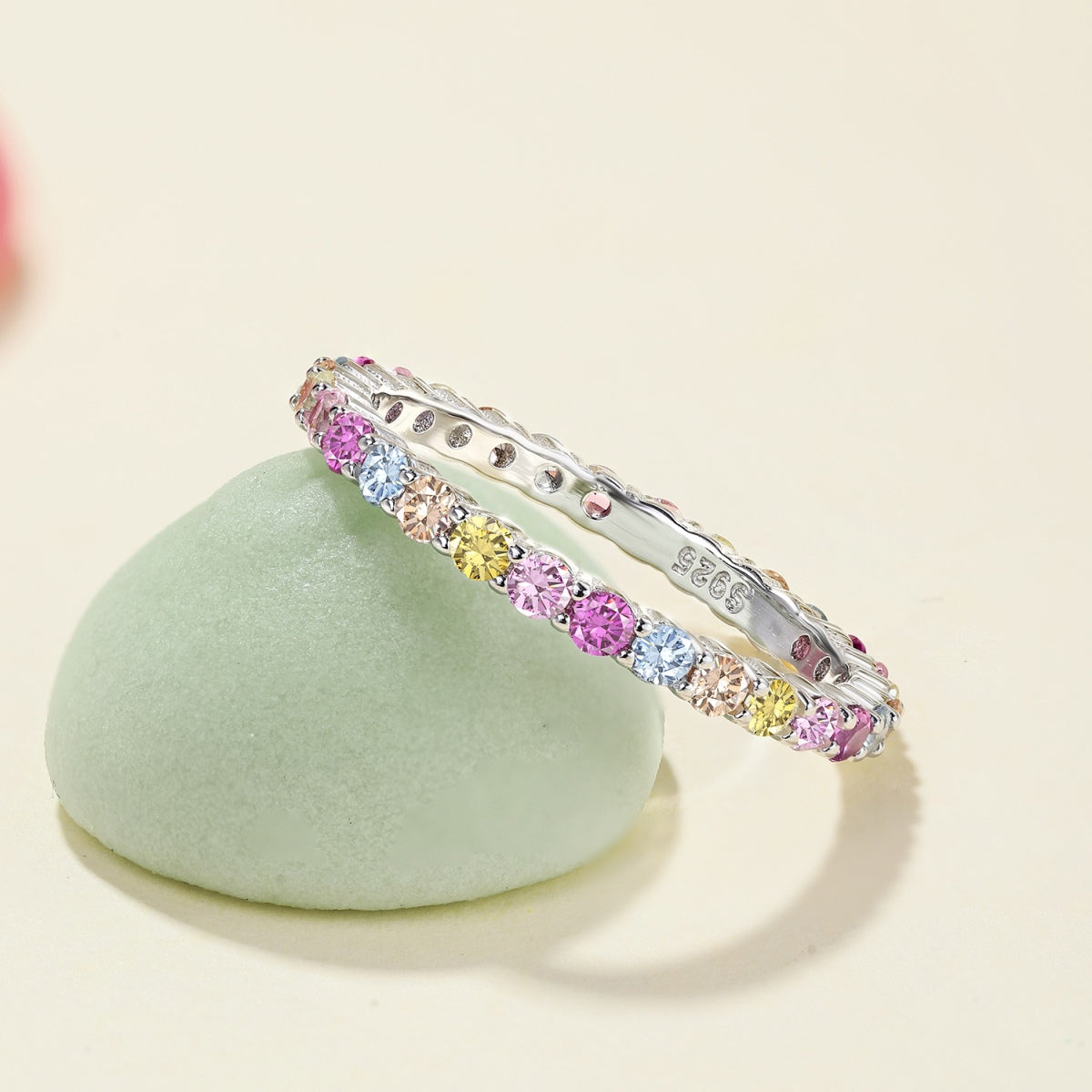 [Clara Jewels]Elegant Vivid Round Cut Daily Ring
