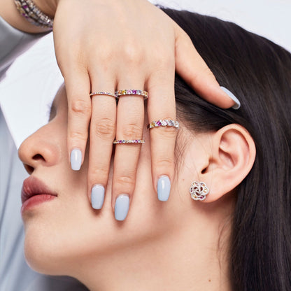 [Clara Jewels]Dazzling Resplendent Round Cut Party Ring