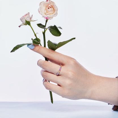 [Clara Jewels]Dazzling Resplendent Round Cut Party Ring