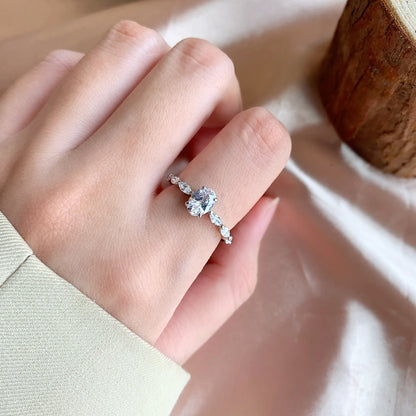 [Clara Jewels]0.75 Carat Luxurious Vibrant Elongated Cushion Cut Daily Ring