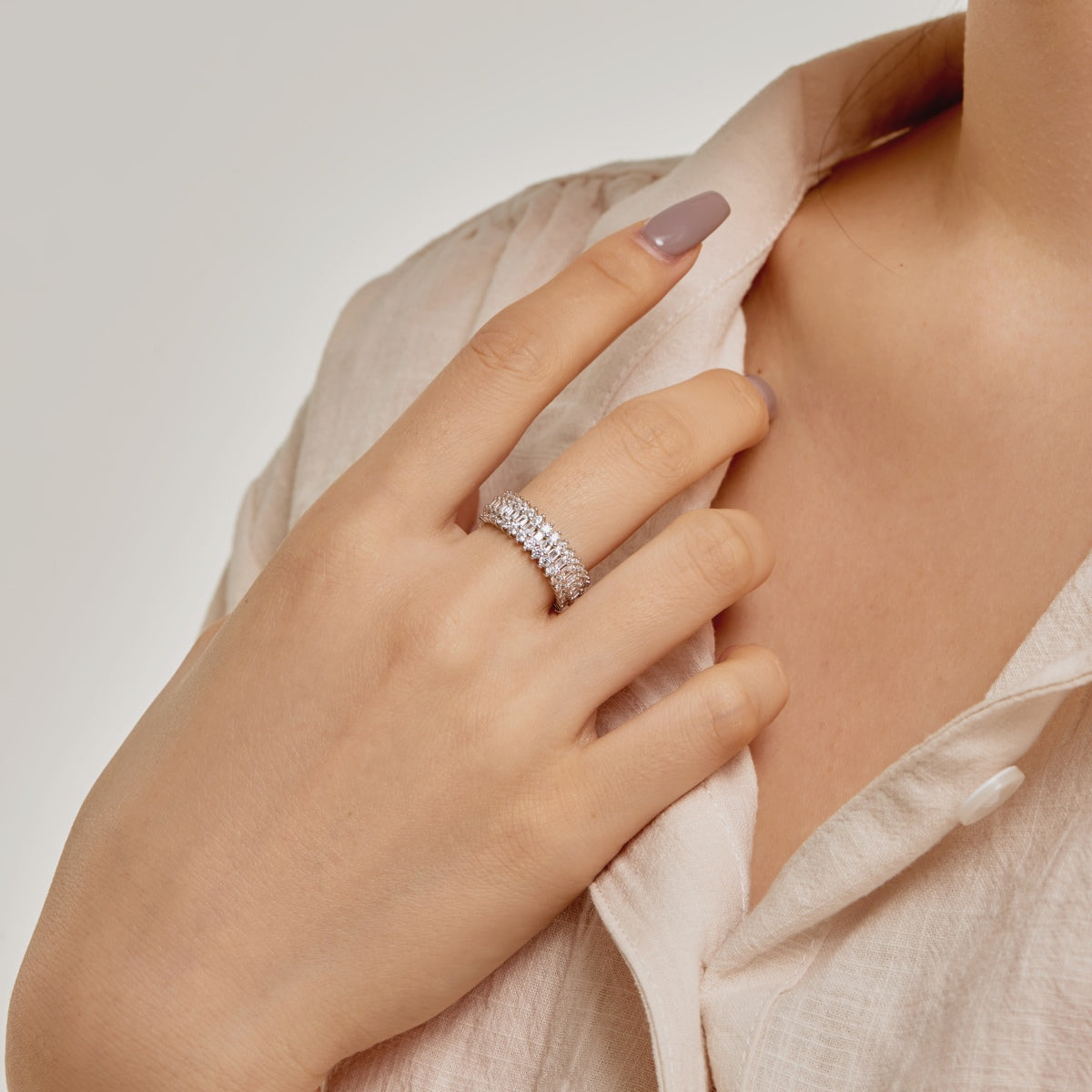 [Clara Jewels]Ornate Colorful Radiant Cut Daily Ring