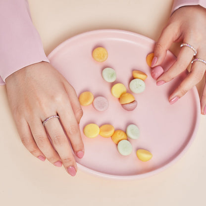 [Clara Jewels]Unique Scintillating Round Cut Daily Ring
