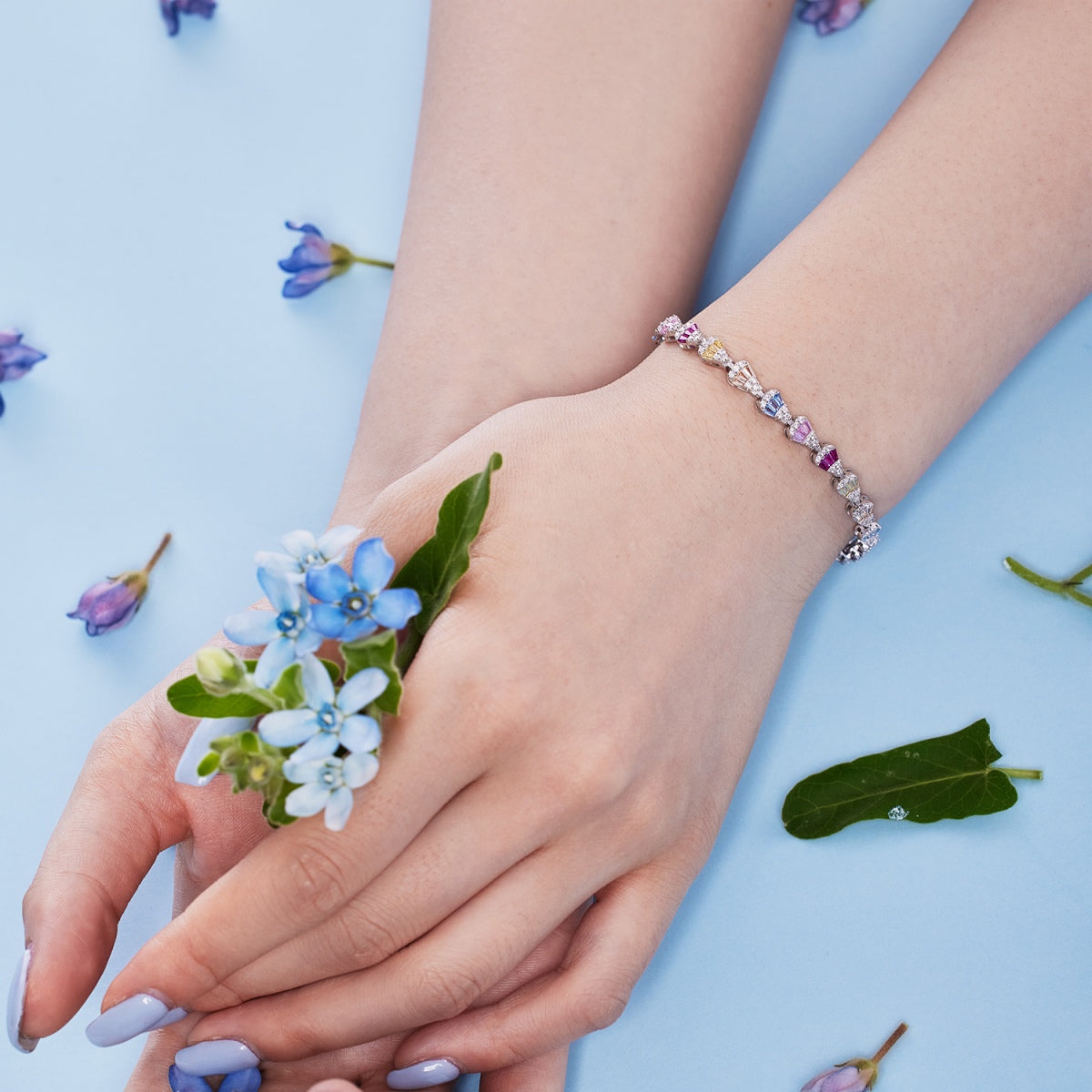 [Clara Jewels]Radiant Water Drop Shape Daily Bracelet