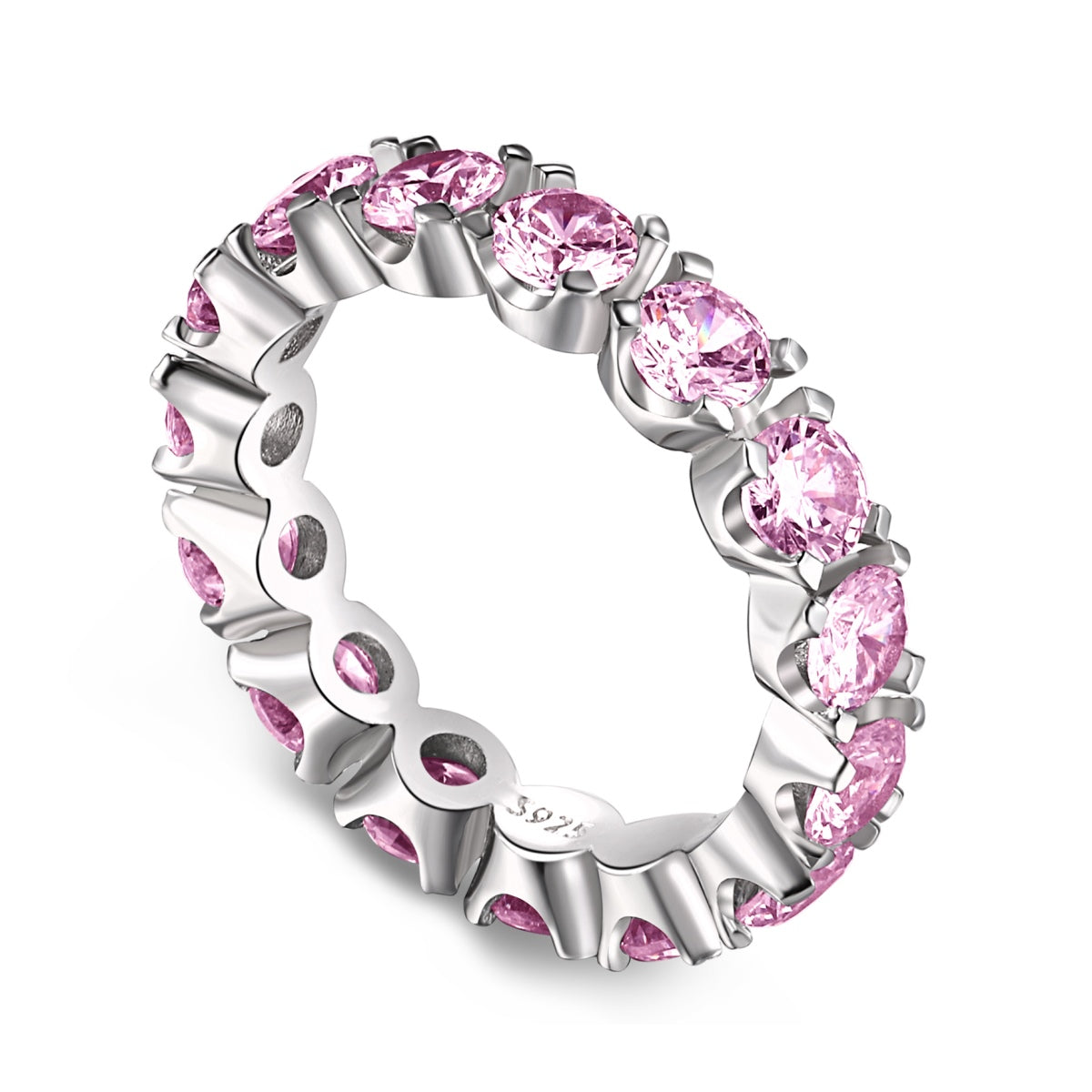 [Clara Jewels]Eternity Round Cut Tennis Ring