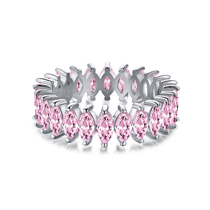 [Clara Jewels]Gorgeous Marquise Cut Tennis Ring