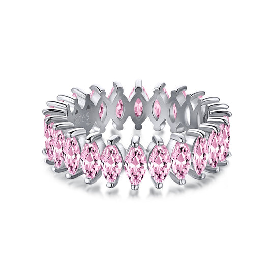 [Clara Jewels]Gorgeous Marquise Cut Tennis Ring