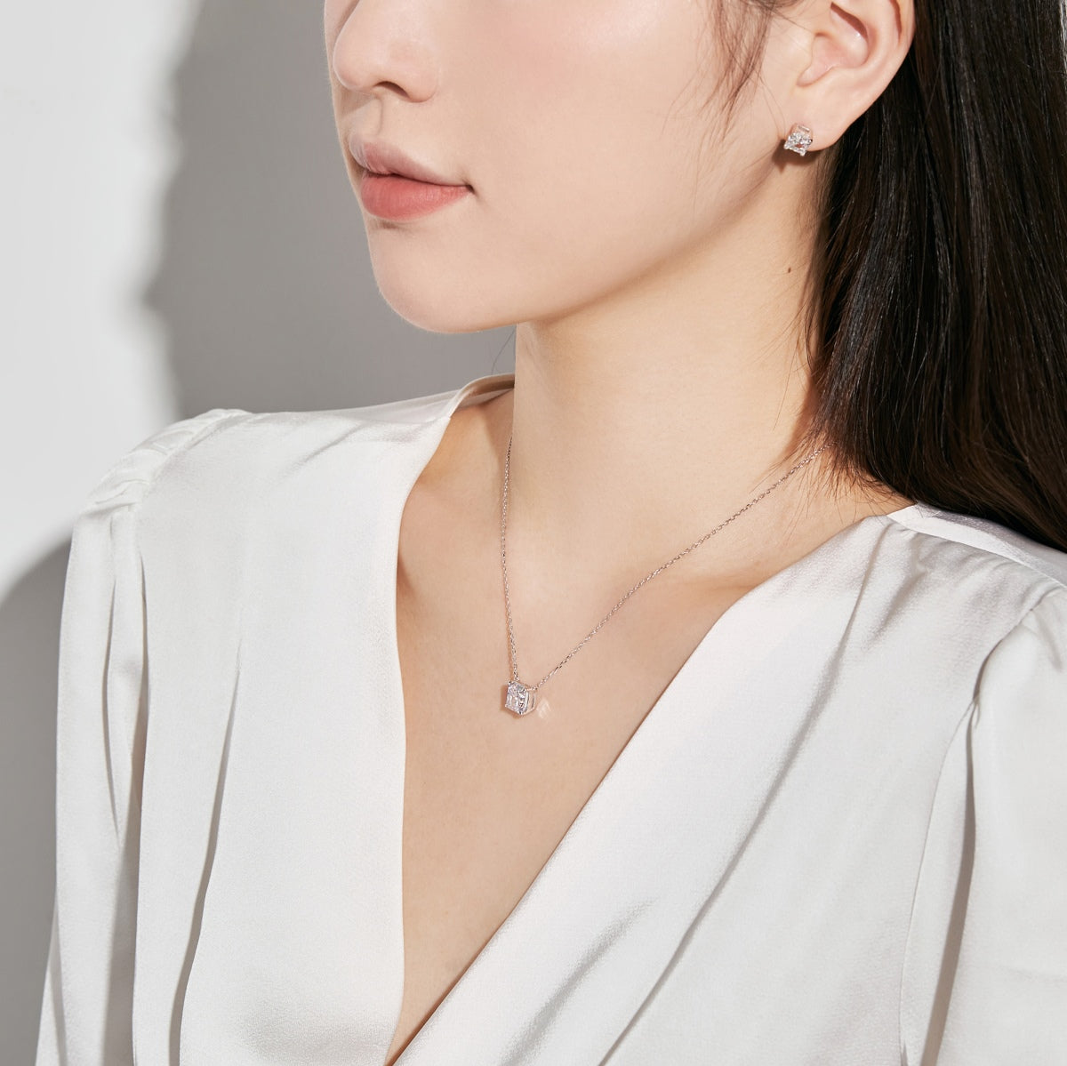 [Clara Jewels]1.0 Carat Radiant Princess Cut Wedding Earrings