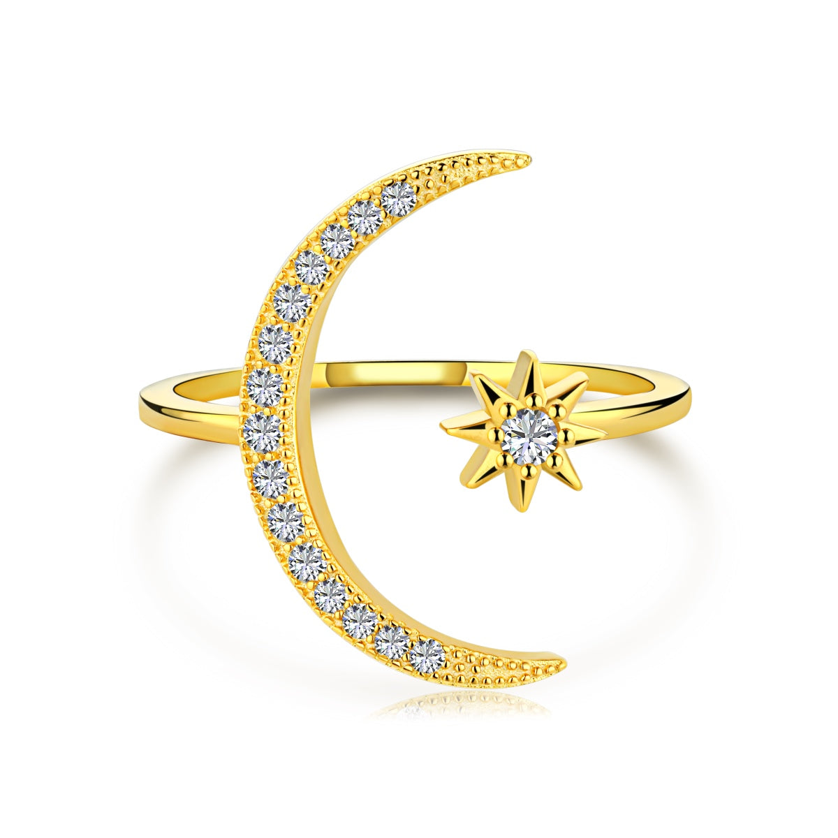 [Clara Jewels]Eternity Moon & Star Ring