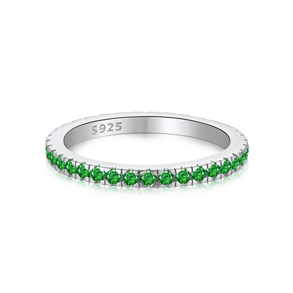 [Clara Jewels]Delicate Sparkling Round Cut Daily Ring