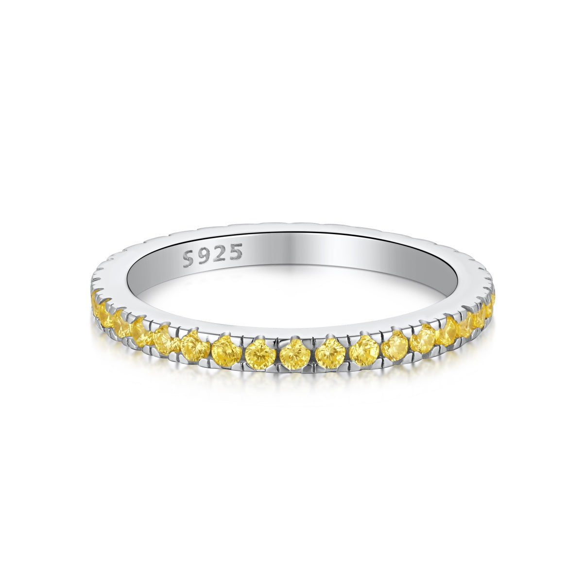 [Clara Jewels]Delicate Sparkling Round Cut Daily Ring