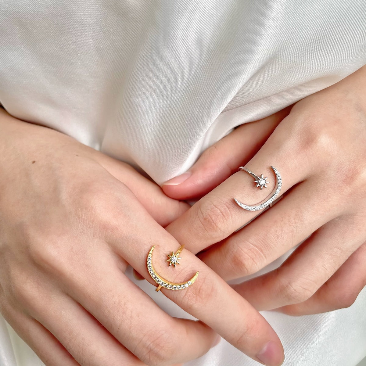 [Clara Jewels]Eternity Moon & Star Ring