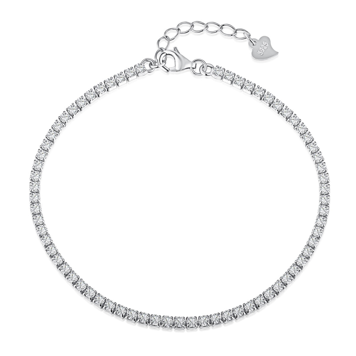 [Clara Jewels]Radiant Shinning Princess Cut Tennis Bracelet