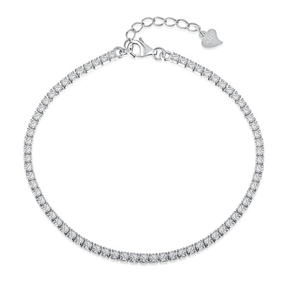 [Clara Jewels]Radiant Shinning Princess Cut Tennis Bracelet