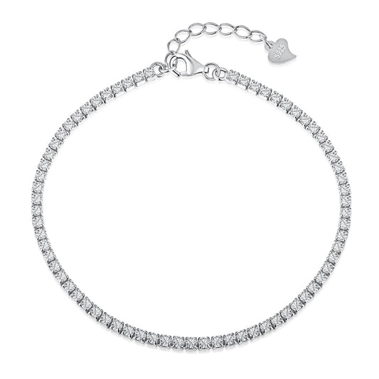 [Clara Jewels]Radiant Shinning Princess Cut Tennis Bracelet