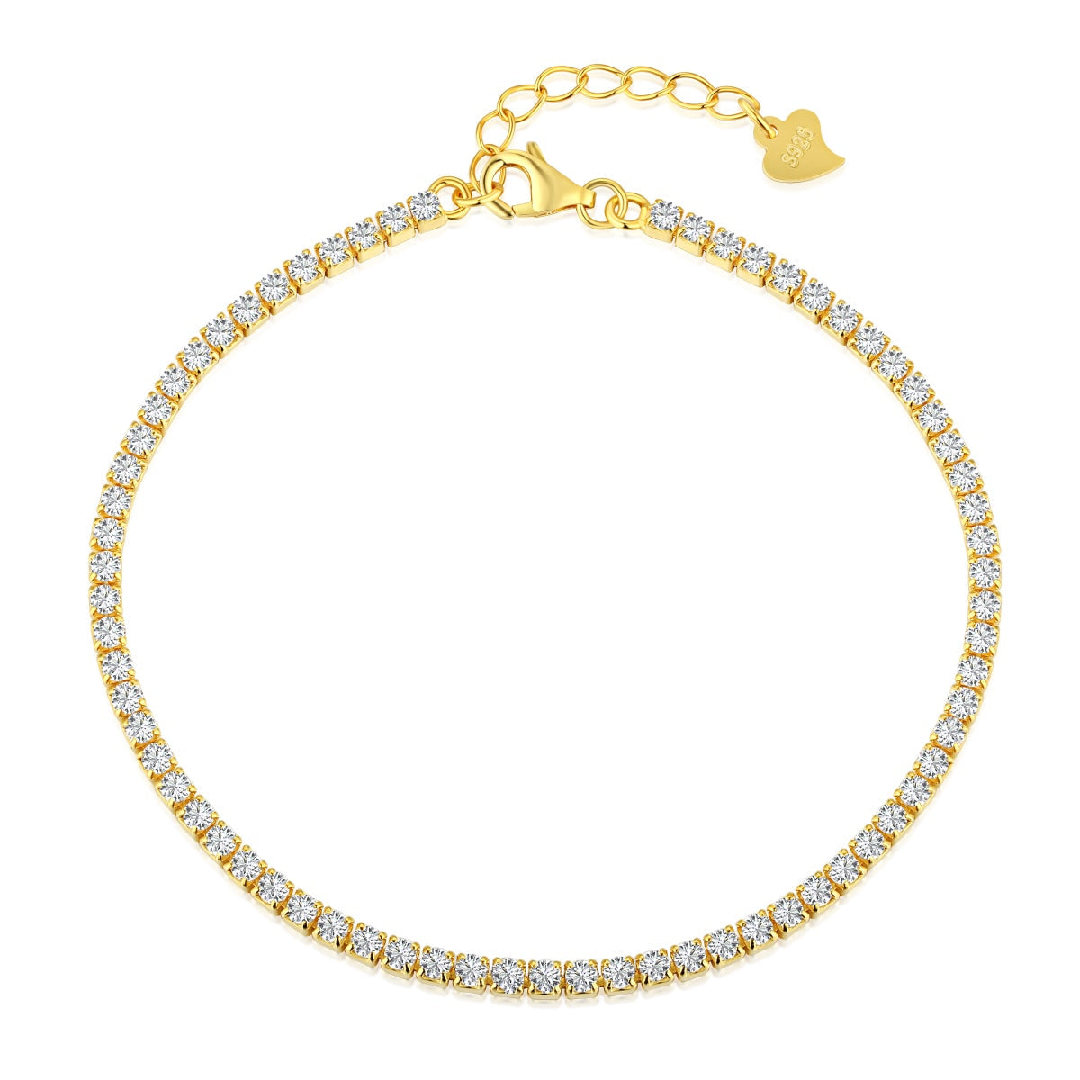 [Clara Jewels]Radiant Shinning Princess Cut Tennis Bracelet