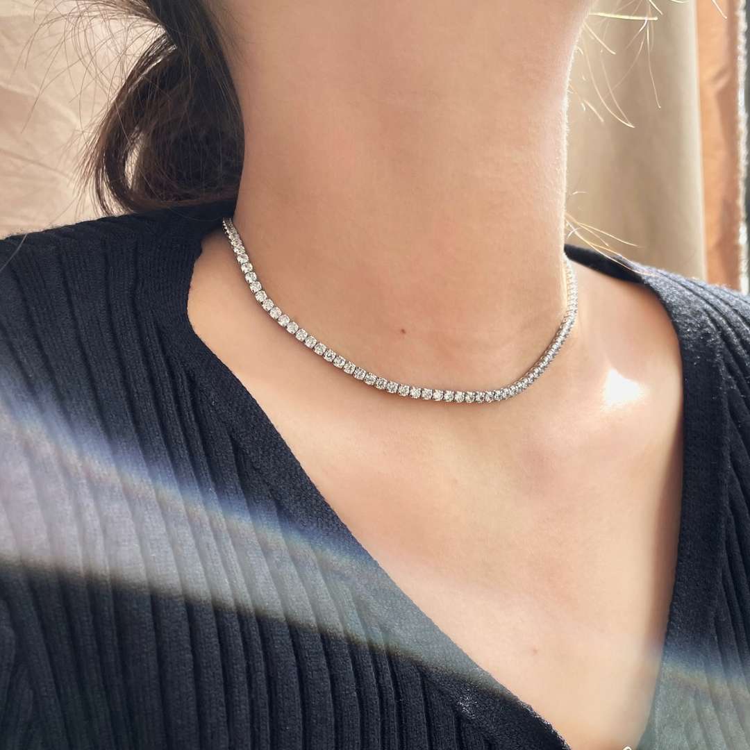 [Clara Jewels]Elegant Tennis Chain Necklace