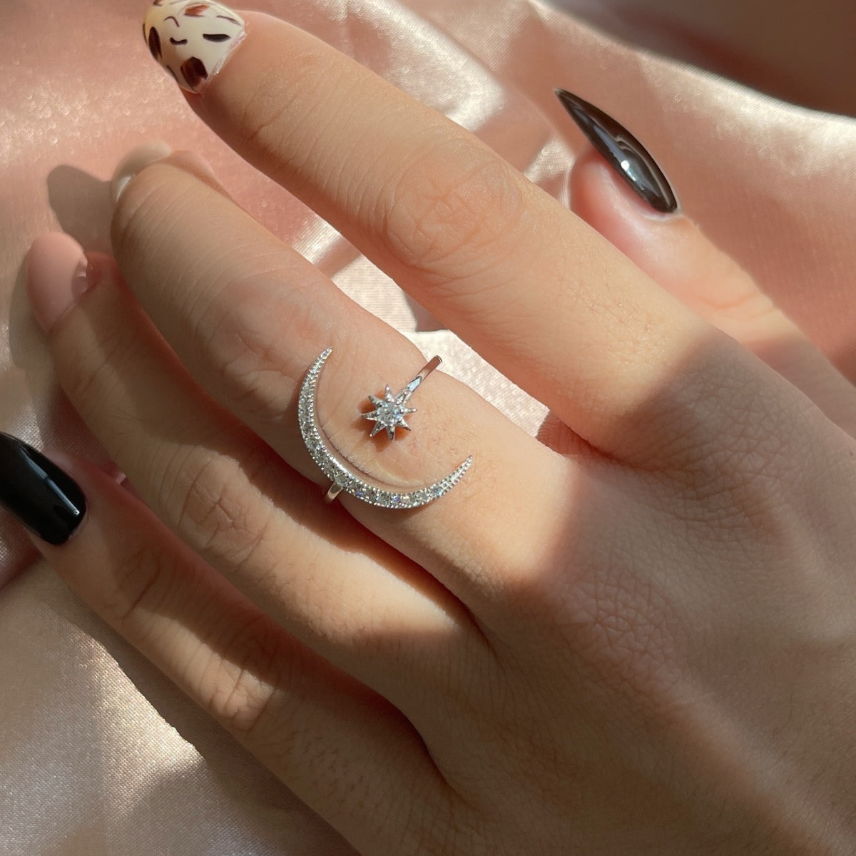 [Clara Jewels]Eternity Moon & Star Ring