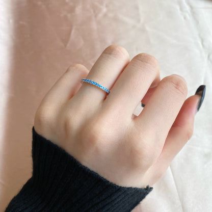 [Clara Jewels]Delicate Sparkling Round Cut Daily Ring