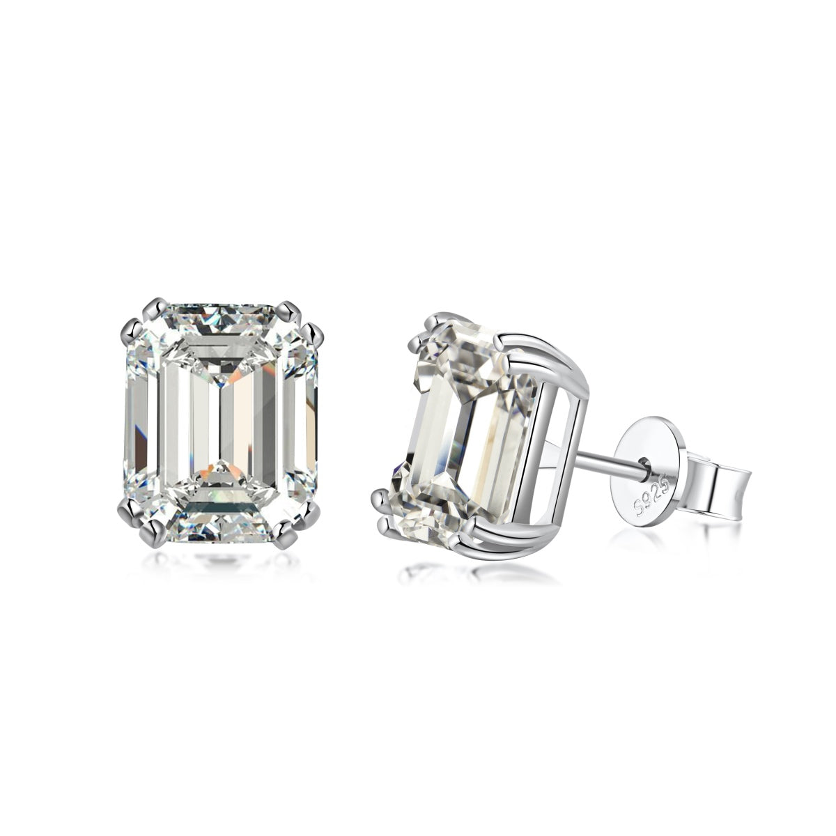 [Clara Jewels]Dazzling Square Shape Earrings