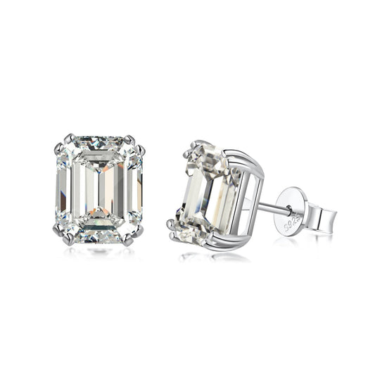 [Clara Jewels]Dazzling Square Shape Earrings