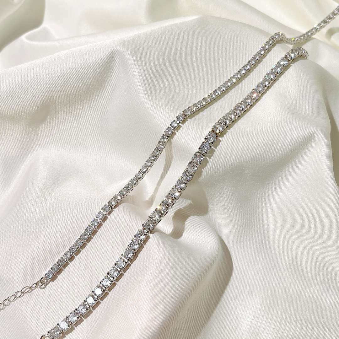 [Clara Jewels]Elegant Tennis Chain Necklace