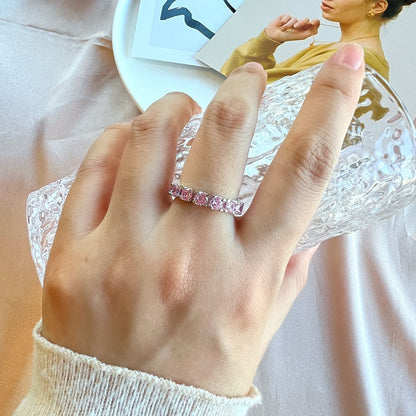 [Clara Jewels]Eternity Round Cut Tennis Ring