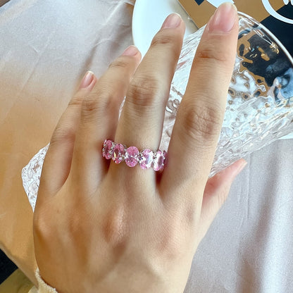 [Clara Jewels]Dainty Elongated Cushion Cut Tennis Ring