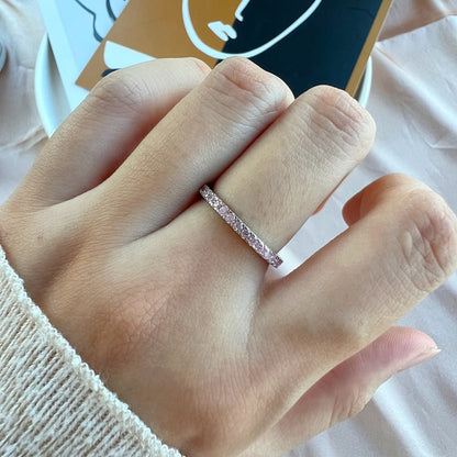 [Clara Jewels]Delicate Sparkling Round Cut Daily Ring