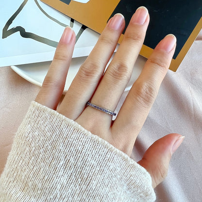 [Clara Jewels]Delicate Sparkling Round Cut Daily Ring