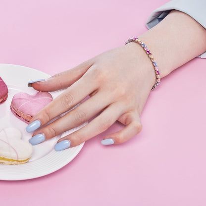 [Clara Jewels]Ornate Sparkling Multi Cut Party Bracelet