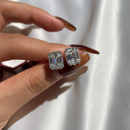 [Clara Jewels]Dazzling Square Shape Earrings