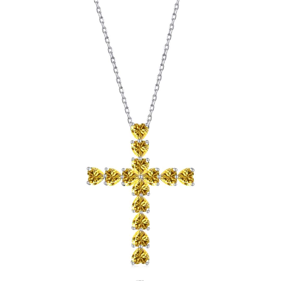 [Clara Jewels]Radiant Cross Shape Necklace