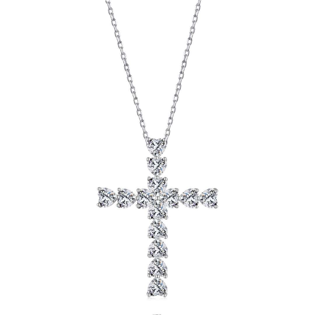 [Clara Jewels]Radiant Cross Shape Necklace