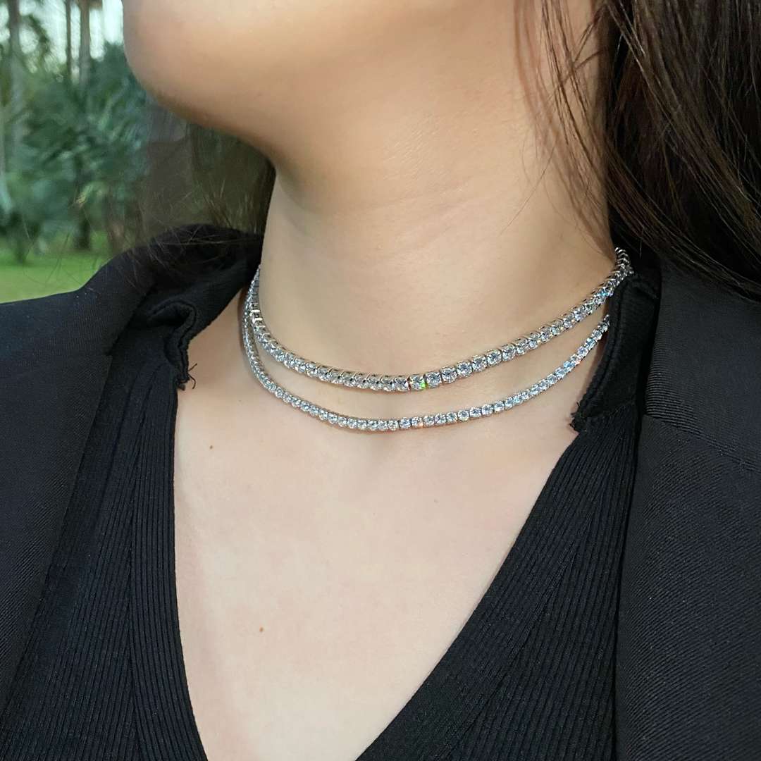 [Clara Jewels]Elegant Tennis Chain Necklace