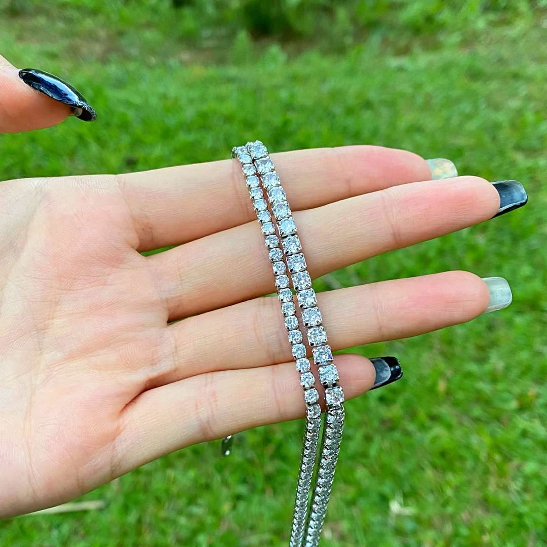 [Clara Jewels]Elegant Tennis Chain Necklace