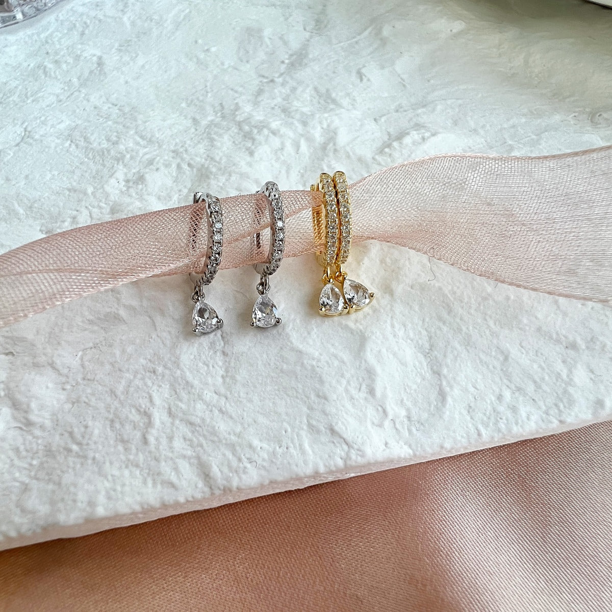[Clara Jewels]Luxurious Geometric Drop Earrings