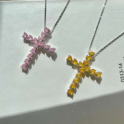 [Clara Jewels]Radiant Cross Shape Necklace