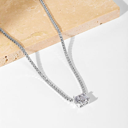 [Clara Jewels]4.0 Carat Elegant Radiant Cut Necklace