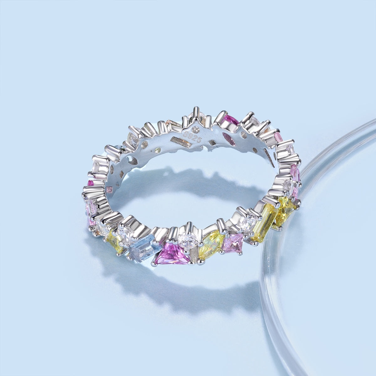 [Clara Jewels]Dazzling Polychromatic Multi cut Daily Ring