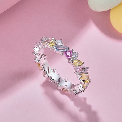 [Clara Jewels]Dazzling Polychromatic Multi cut Daily Ring