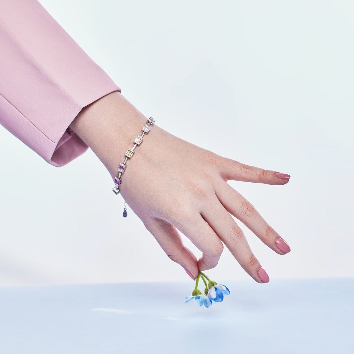 [Clara Jewels]Dainty Charming Emerald Cut Daily Bracelet