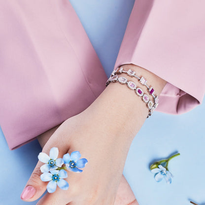 [Clara Jewels]Dainty Charming Emerald Cut Daily Bracelet