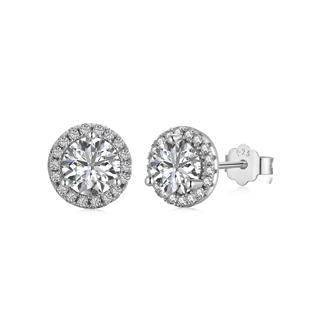 [Clara Jewels]Classic Princess Round Shape Earrings