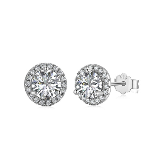 [Clara Jewels]Classic Princess Round Shape Earrings