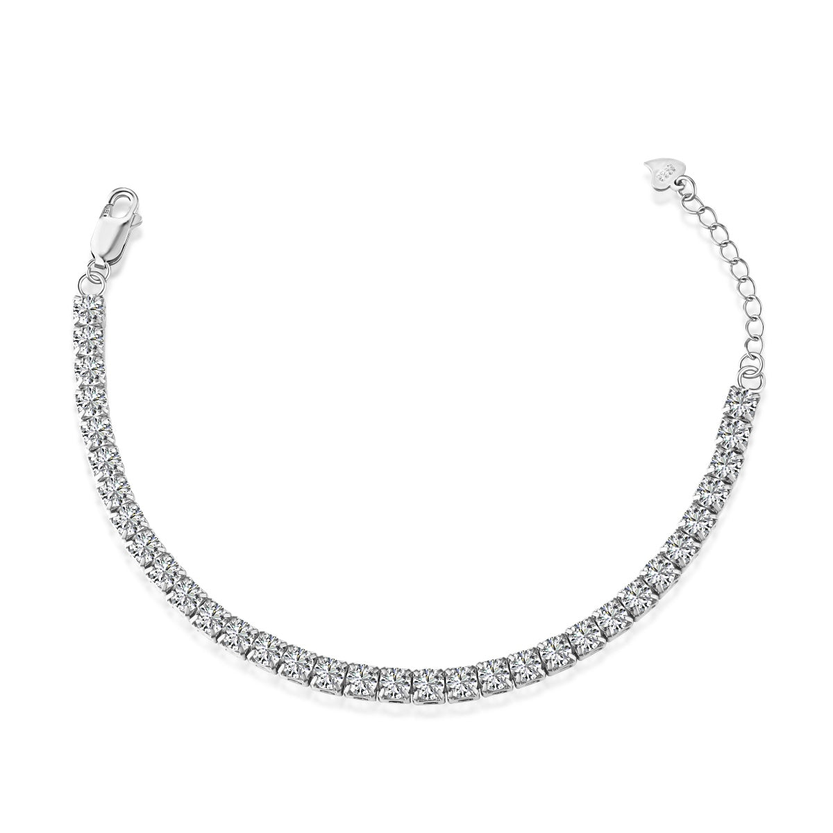 [Clara Jewels]Sparkling Radiant Princess Cut Tennis Bracelet
