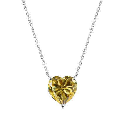 [Clara Jewels]6.0 carat Radiant Heart Shape Necklace