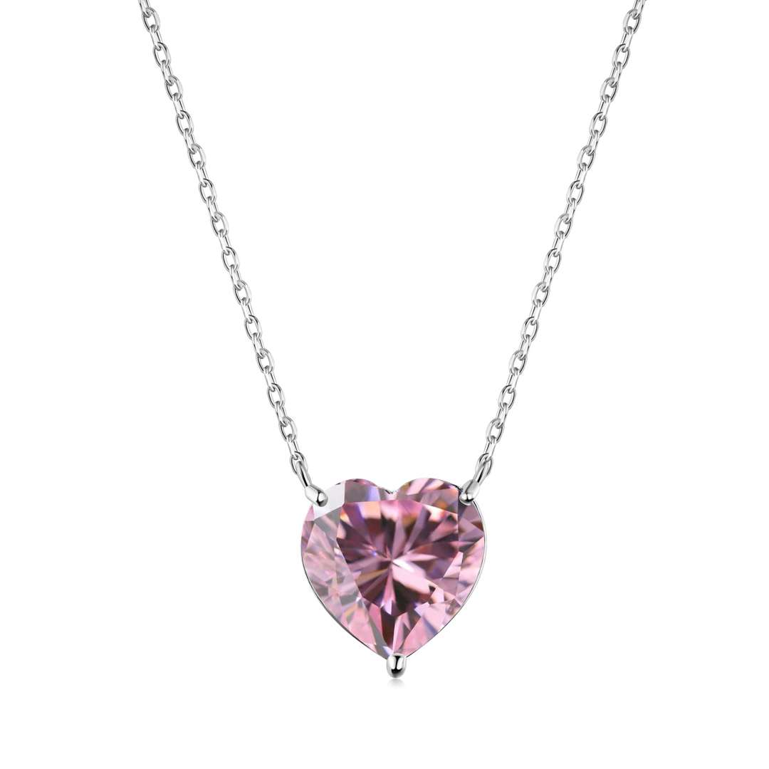 [Clara Jewels]6.0 carat Radiant Heart Shape Necklace