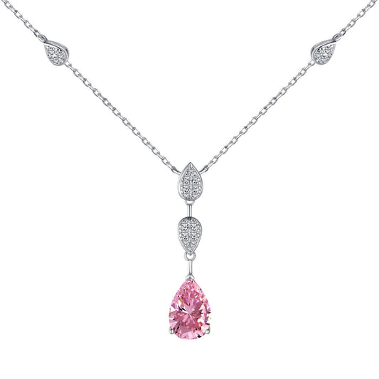 [Clara Jewels]Dazzling Pear Cut Necklace