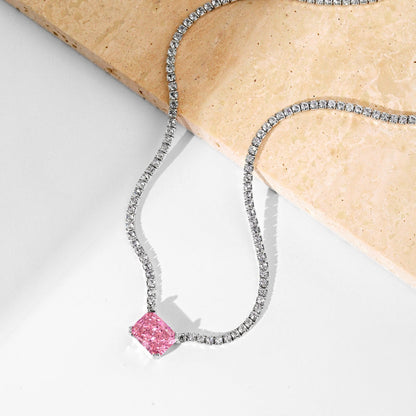 [Clara Jewels]4.0 Carat Elegant Radiant Cut Necklace