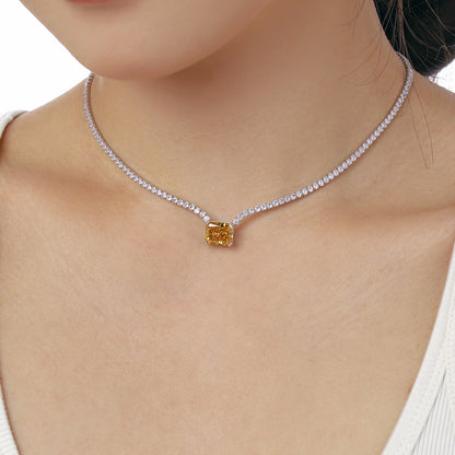 [Clara Jewels]4.0 Carat Elegant Radiant Cut Necklace